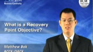 BCM Institute, BCMpedia  - What is a Recovery Point Objective?