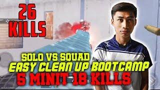 26 Kills!! Solo Vs Squad Easy Clean Up Bootcamp 5 Minit | Vokey Gameplay | PUBG MOBILE