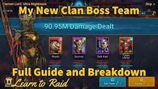 My New Clan Boss Team! Full Guide, Builds and Masteries! Raid Shadow Legends