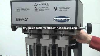 Challenge EH-3 Hydraulic Three Spindle Paper Drill Video Demo