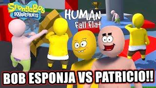 Bob Esponja vs Patricio en Mundo de Plastilina | Aventuras en Human Fall Flat | Juegos Karim Juega