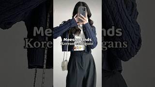 Korean cardigans on meesho | #aesthetic #fashion #meesho #shorts