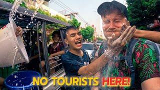 NO Tourists HERE!! / Real Songkran in Bangkok 2024 / Water Festival in Thailand