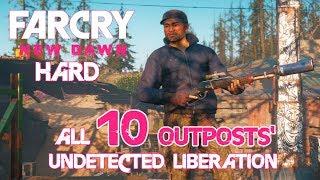 FAR CRY NEW DAWN – ALL 10 OUTPOSTS’ UNDETECTED LIBERATION (lvl. 1)