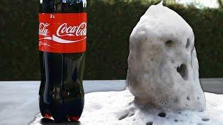 Experiment: Coca Cola and Pool Chlorine Amazing Chemical Reaction