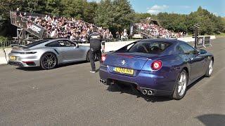 Ferrari 599 GTB Fiorano F1 HGTE vs Porsche 992 Turbo S