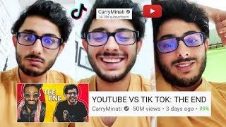 Carryminati Roast Tik Tok vs YouTube THE END 50+ Million Views!