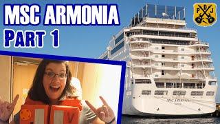 MSC Armonia Part 1: Embarkation, Lunch, Cabin Tour, Ship Exploration - ParoDeeJay Cruise Vlog 2020