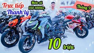 Trùm Xe Cũ Bình Dương Thanh Lý Toàn Bộ Motor Kawasaki z1000 Honda cb1000r Yamaha r1 chỉ 10tr xmgr