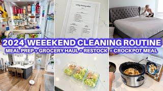 2024 WEEKEND CLEANING ROUTINE | CLEAN WITH ME | SUNDAY RESET ROUTINE | CLEANING MOTIVATION + RECIPES