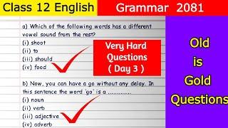  LIVE 3 *Very Hard Grammar Questions | Exam-Oriented Class 12 English Grammar Important Questions