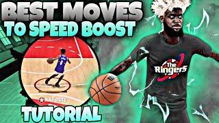 BEST MOVES TO SPEEDBOOST OFF OF IN NBA 2K22 + A DRIBBLING SECRET 