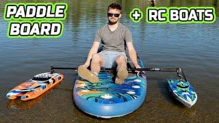 Rc Boat pulling Paddle Board Traxxas m41 Spartan