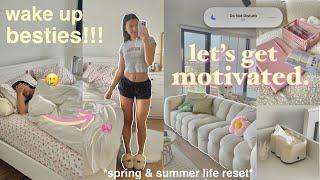 reset your life w/ me *GET MOTIVATED* morning routine, spring reset & clean journal aesthetic vlog