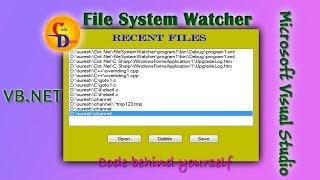 how to use FileSystemWatcher in vb.net | itechsoftwareacademy | Free Source Code