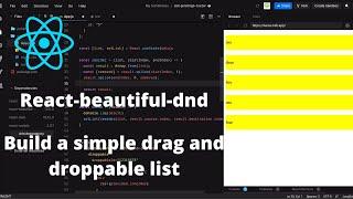 React beautiful dnd : Build simple drag and droppable list