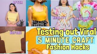 Testing Out Viral Fashion Hacks By 5 minute Crafts Pt 4 | Yashita Rai