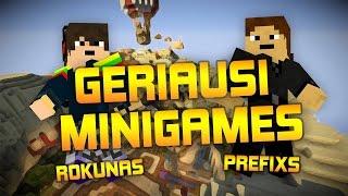 Minecraft | GERIAUSI MINIGAMES! /w Rokunas