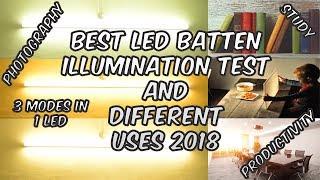 LED illumination For Photography|Study| Wipro Garnet Plus VS Philips Slimline LED batten TEST |2018|