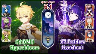 【Genshin Impact】NEW Spiral Abyss 5.1 Floor 12 - Hyperbloom & Overload Team | Full Stars⭐