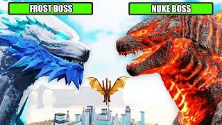 NUKE GODZILLA EARTH vs FROST GODZILLA EARTH in ROBLOX