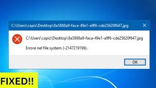 How To Fix "This File System Error code (-2147219196)" Error in Windows