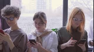 People using Mobile Phones - Copyright Free Reusable Stock Video HD