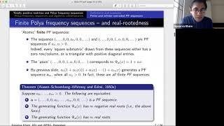 Apoorva Khare: Polya frequency sequences: analysis meets algebra