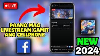 Paano mag LIVE STREAM sa facebook gamit lang ang cellphone | How to live ml in facebook