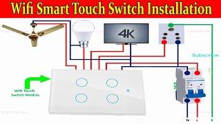 WiFi Modular Smart Touch Switch Installation | WiFi Smart Touch Switch Panel Board Installation