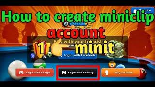 How To Create Miniclip Account in 8 Ball Pool new trick 100% working 1 minit 