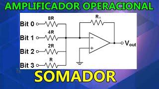 AMPLIFICADOR OPERACIONAL SOMADOR:  conversor D/A + cálculos + simulação every circuit