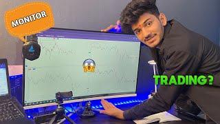 Only 11,000/ Rs | Curved display monitor setup for Stock market trading