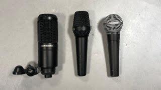 Shure SM58 vs. AT2020 vs. Rode M2 vs. Lewitt MTP350 CM