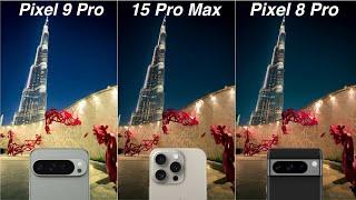 Google Pixel 9 Pro vs iPhone 15 Pro Max vs Google Pixel 8 Pro Camera Test