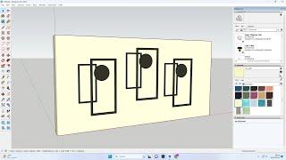 wall painting ideas l wall frame design in sketchup  l SketchUp tutorial l  SketchUp for beginner