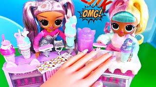 DOLLS LOL OR OMG GAVE ME A MANICURE!L LOL OMG SWEET NAILS review unpacking Darinelka