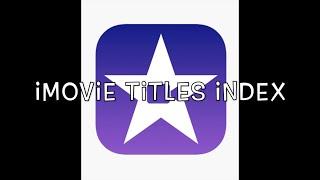 iMovie Subtitle Index