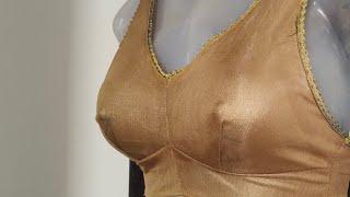 round cut blouse bra cutting stitching easy method  for beginners#fashion#blouse#brawlstars #bra