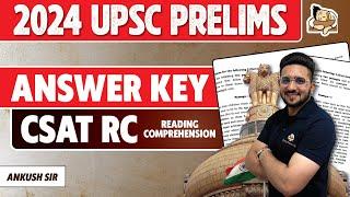 Extensive Discussion of 2024 UPSC Prelims CSAT Reading Comprehension Questions | Sleepy Classes