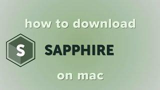 how to download sapphire plug in on mac os