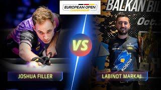 JOSHUA FILLER VS  LABINOT MARKAJ | 2024 EUROPEAN OPEN #billiards #nineball #9ballpool #highlights