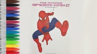 SPIDERMAN Flying Shoot Coloring Pages The Amazing SPIDERMAN 2 SAILANY Coloring Kids