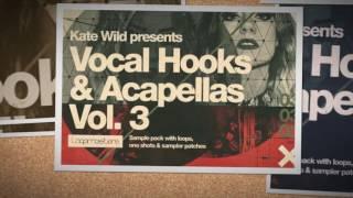 Kate Wild Vocal Hooks Acapellas Vol 3 - House Vocal Loops & Samples