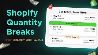 Shopify QUANTITY BREAKS setup (2024) to Increase AOV (Proven Strategy)