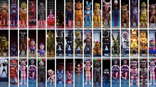 Five Nights at Freddy's 1-4 + Sister Location Animatronics Workshop Animations