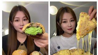 ASMR Dessert Puffs & Durian Crepe I EP130 #美女帅哥吃播 #EatingShow #asmr #chinesefood #youyou 