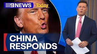 What was China’s response to Donald Trump's threats? | 9 News Australia