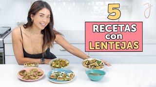 5 RECETAS CON LENTEJAS para Bajar de Peso | Saludables, Rápidas y Deliciosas!