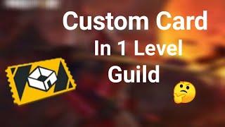 How To Get Custom Room Card In 1 Level Guild.Free Fire!